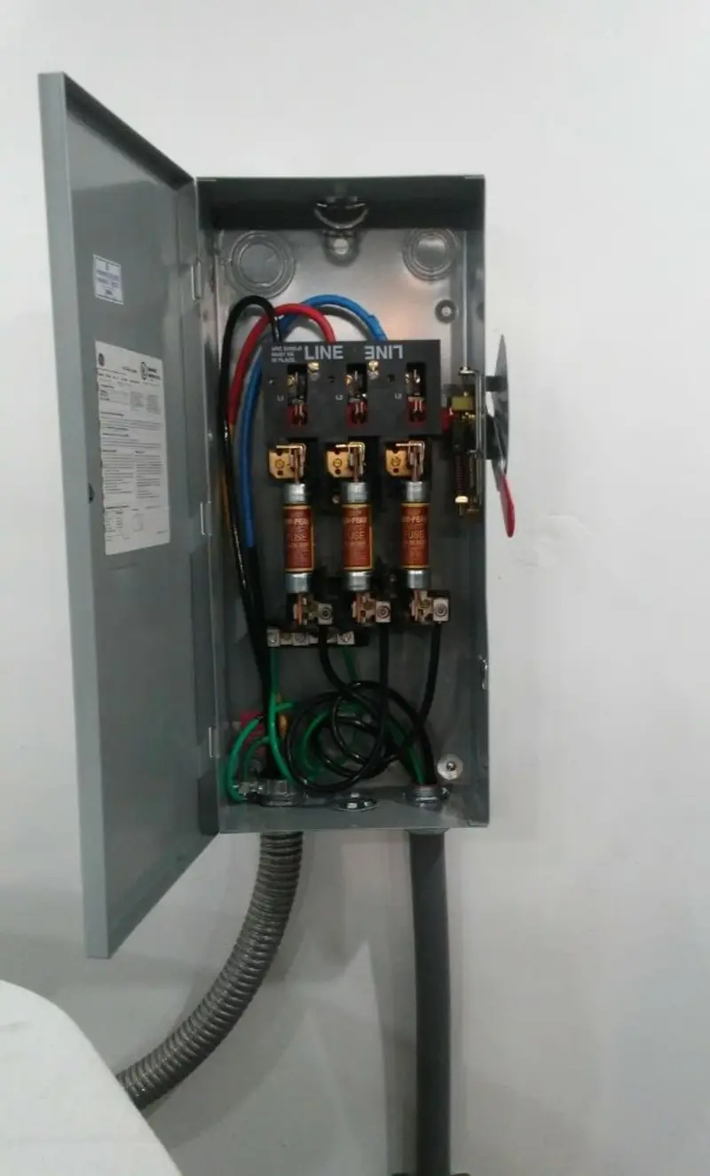 Three-phase disconnect switch installed for Electrical Wiring & Rewiring in North Strabane